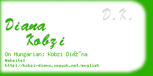diana kobzi business card